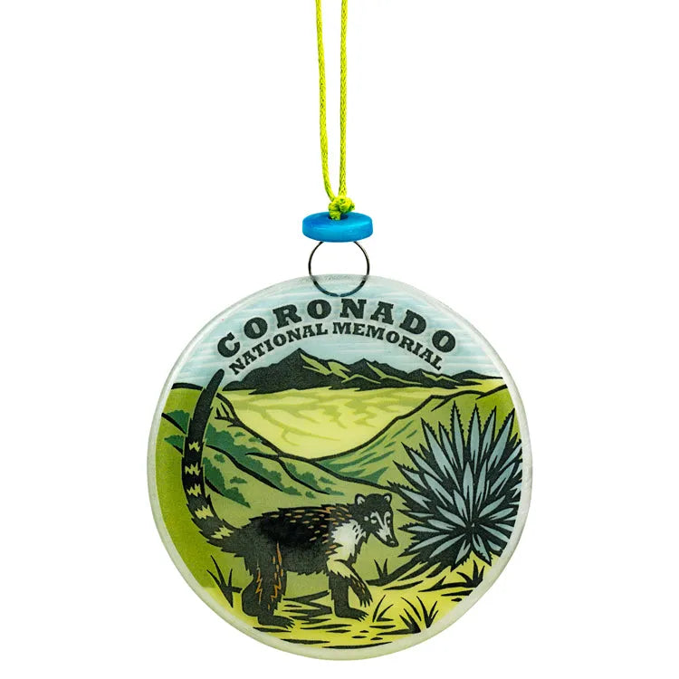 Coronado National Memorial Recycled Glass Ornament Front