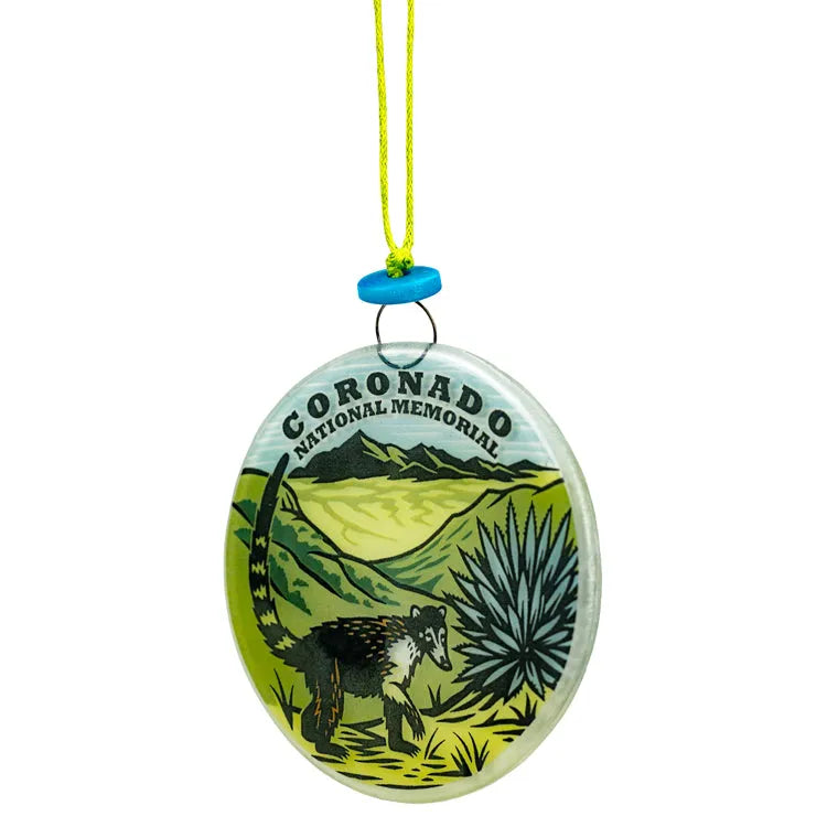 Coronado National Memorial Recycled Glass Ornament Facing Right