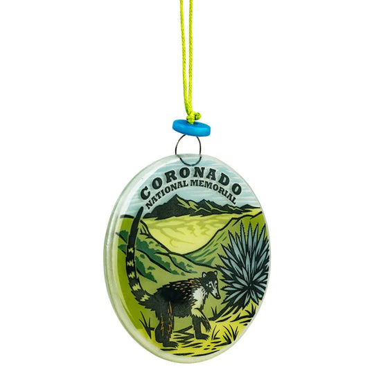 Coronado National Memorial Recycled Glass Ornament Facing Left
