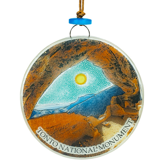 Tonto National Monument Recycled Glass Ornament