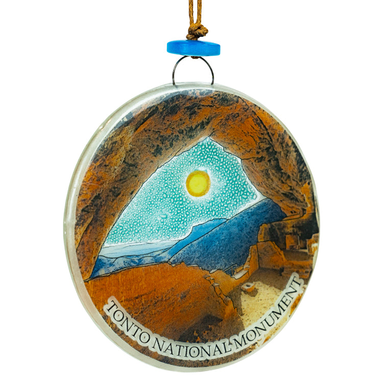 Tonto National Monument Recycled Glass Ornament