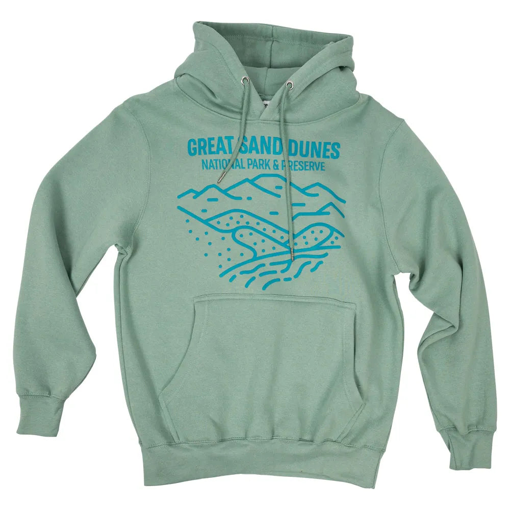 Great Sand Dunes National Park Fleece Hoodie - Fell Logo front view