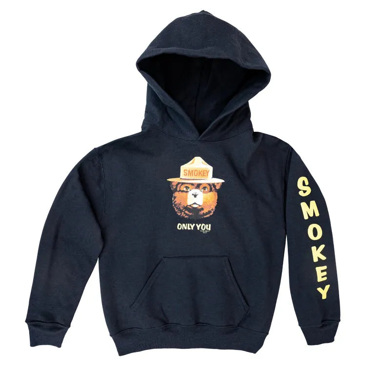 Smokey Bear Youth Fleece Hoodie Portrait WNP Shop Now