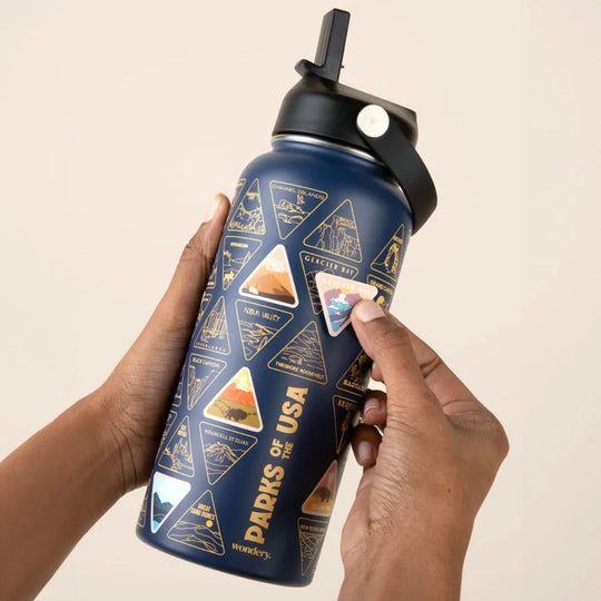 Water Bottle having national park sticker applied