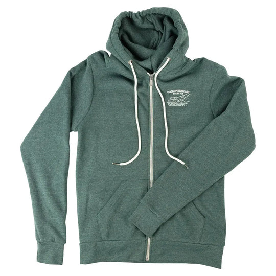 Guadalupe Mountains National Park Full Zip Fleece Hoodie – Fell Logo front view