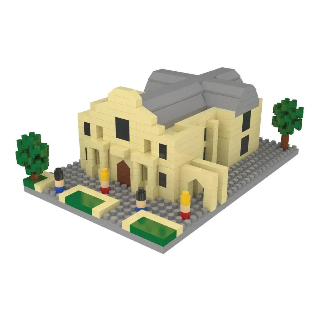 Alamo mini block set with trees on a white background