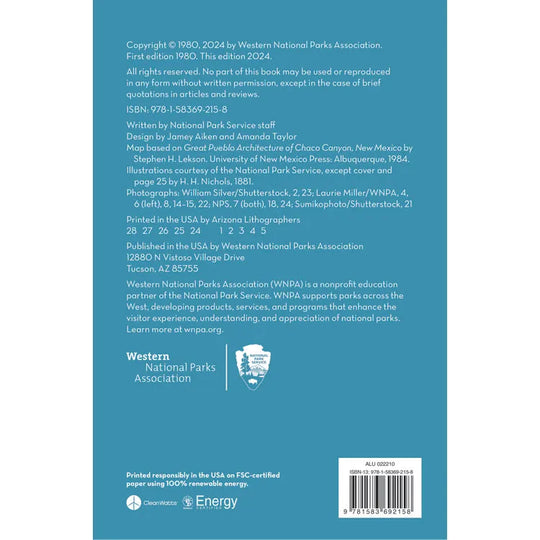 Chaco Culture NHP Pueblo Bonito Trail Guide Back Cover