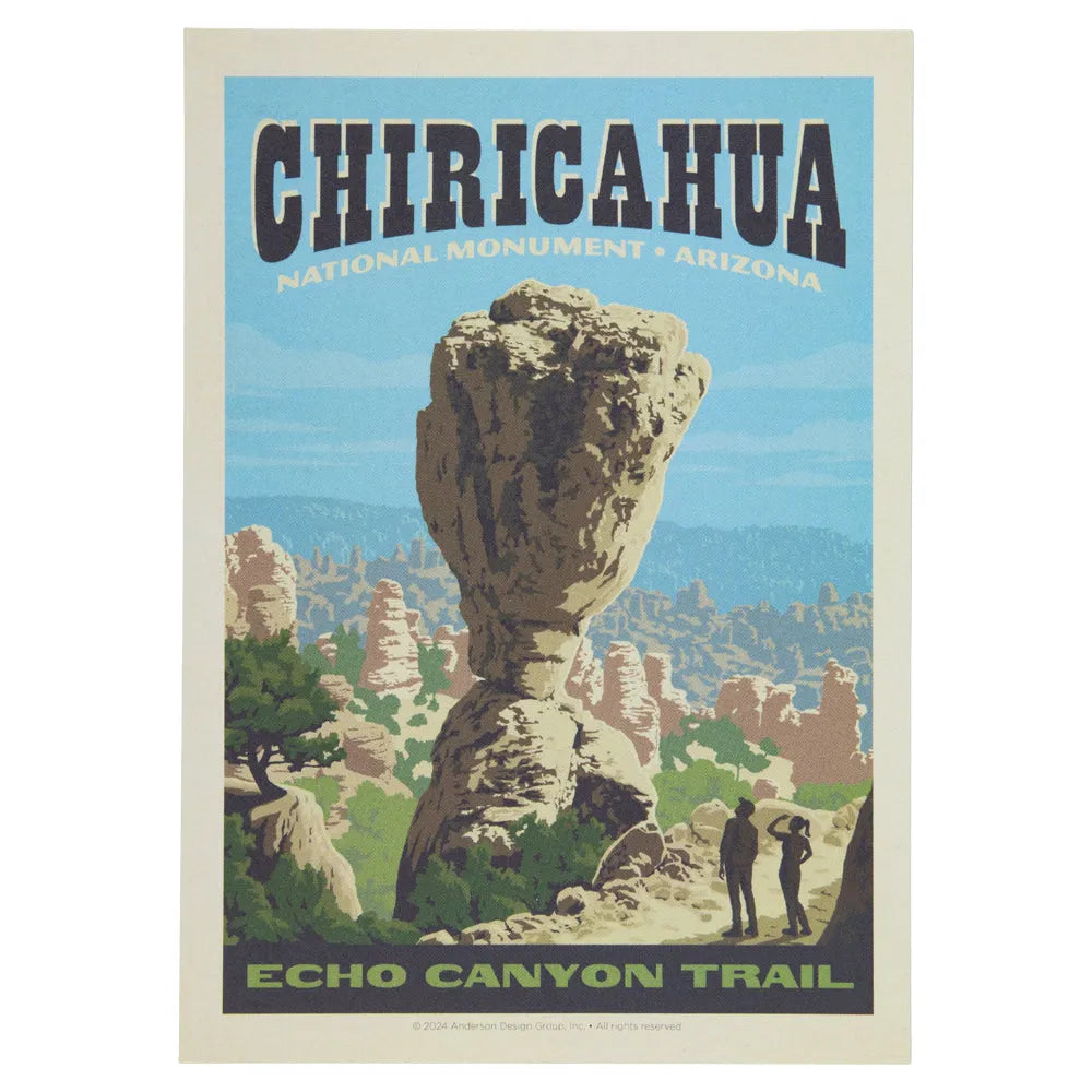 Chiricahua National Monument Postcard – ADG Echo Canyon Trail Graphic