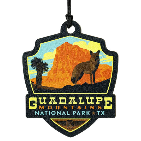 Guadalupe Mountains National Park Ornament - ADG Badge Graphic on a white background