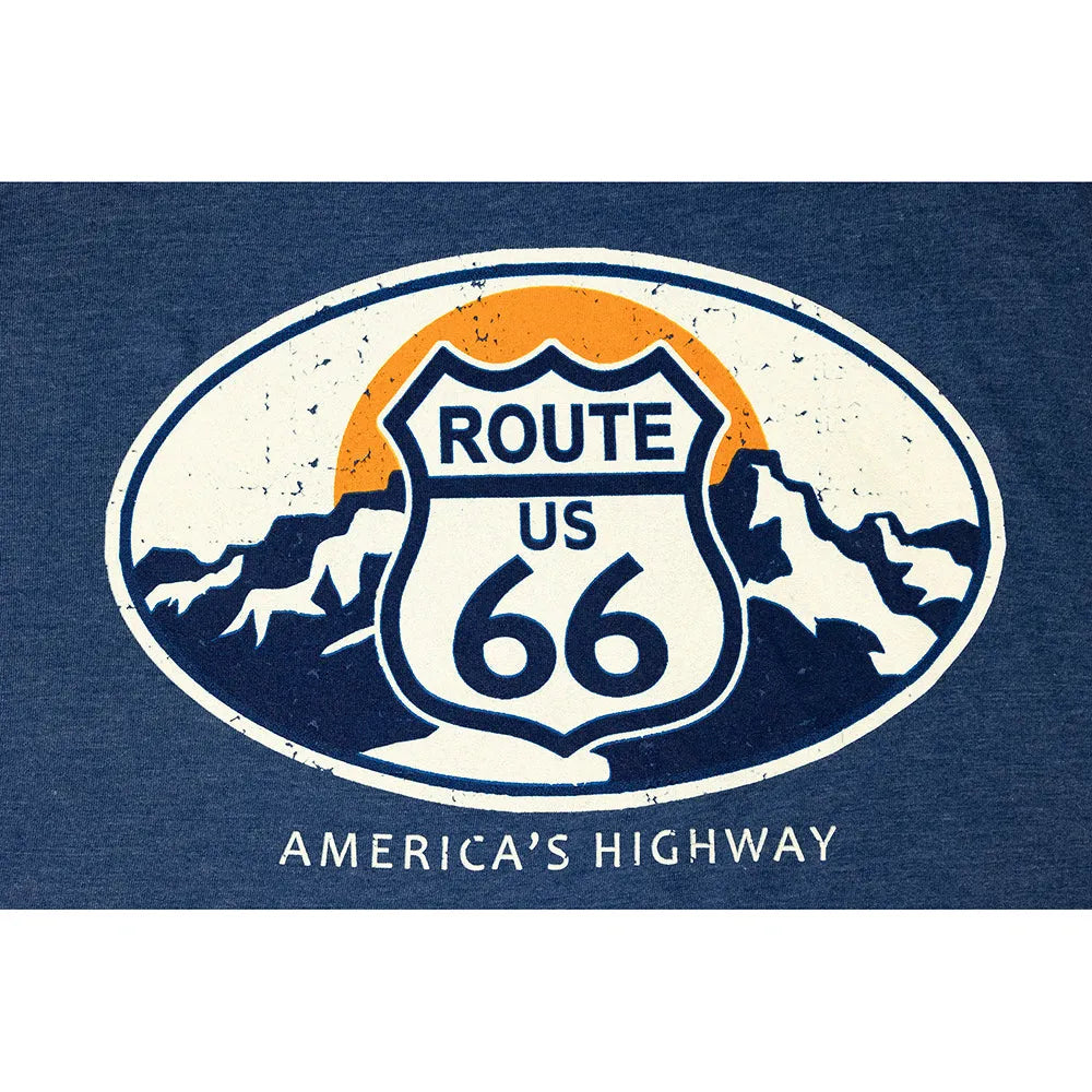 Route 66 America’s Highway T-Shirt Logo Closeup
