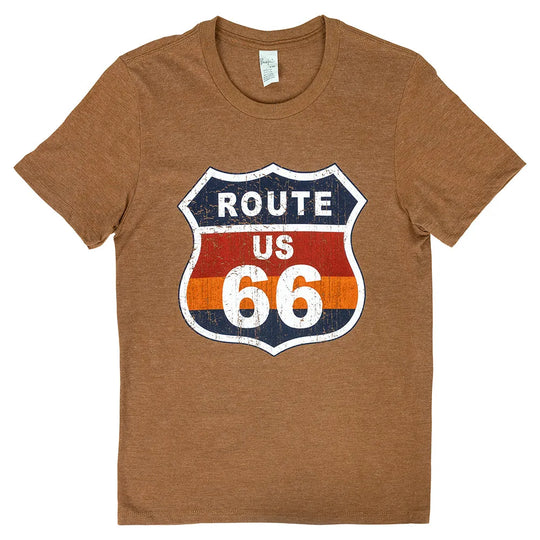 Route 66 Road Sign T-Shirt Front