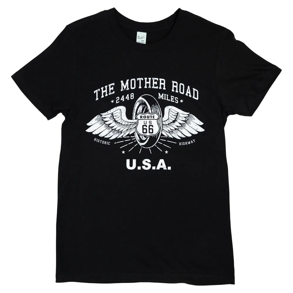 Route 66 Winged Wheel T-Shirt Front
