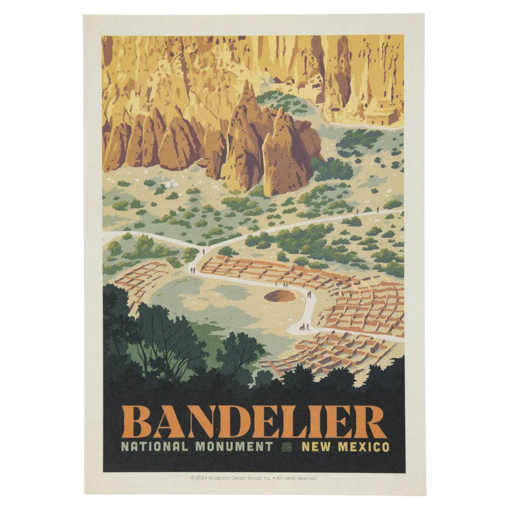 Bandelier National Monument Postcard - ADG Tyuonyi Village