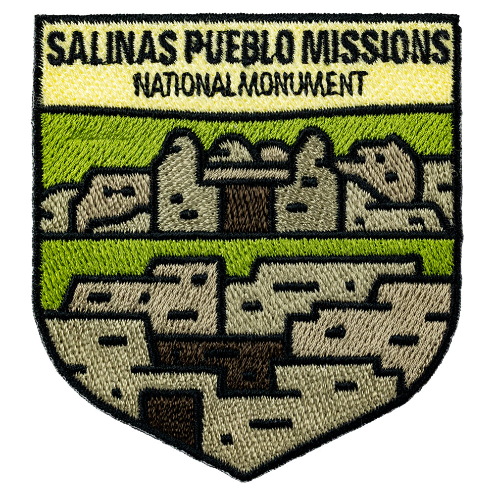 Patch of Salinas Pueblo Missions National Monument with green and brown design.