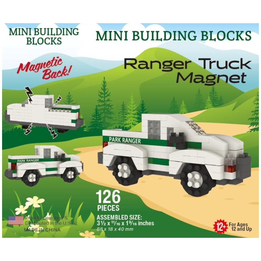 Park Ranger Truck Mini Block Magnet