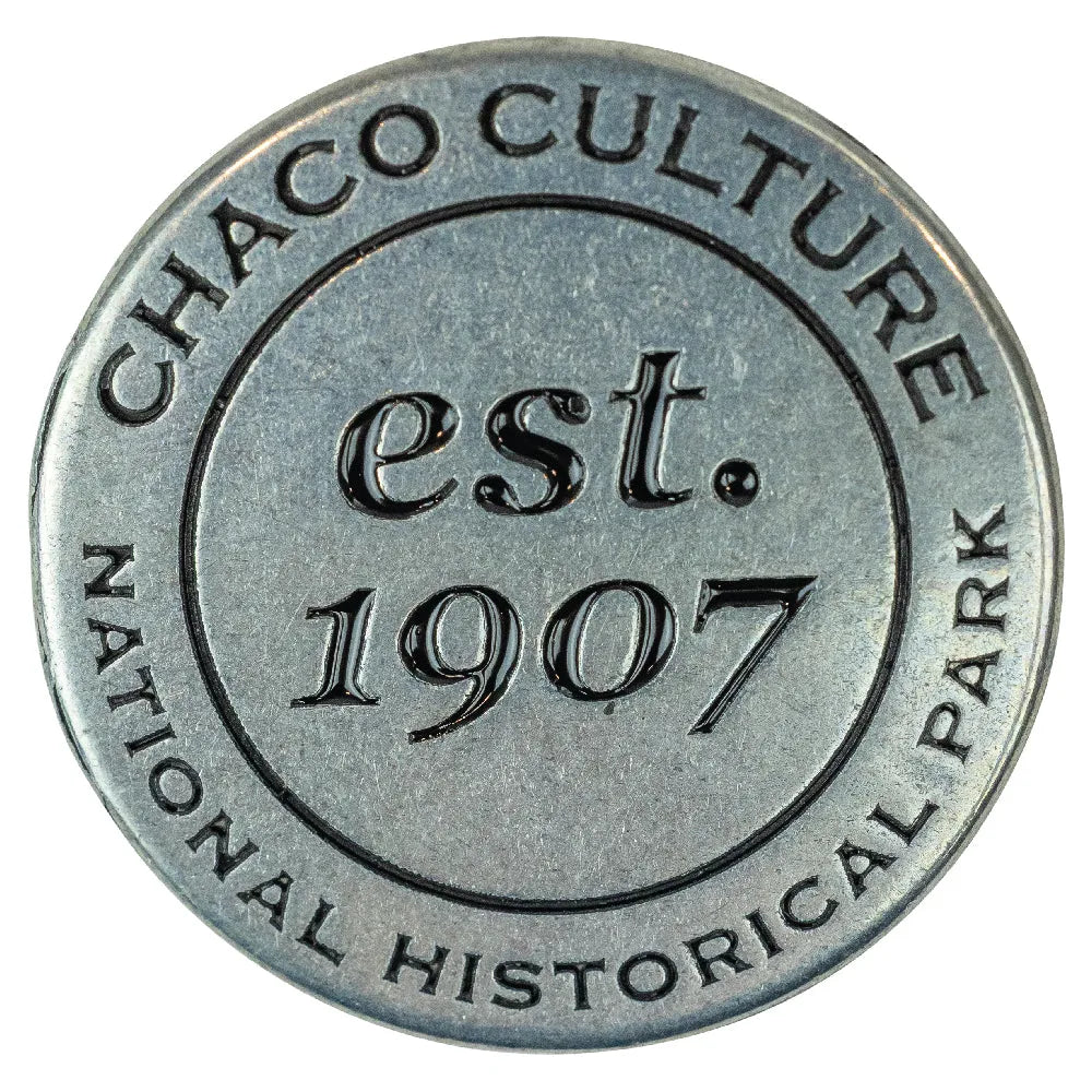 Collectible token with 'Chaco Culture National Historical Park' text