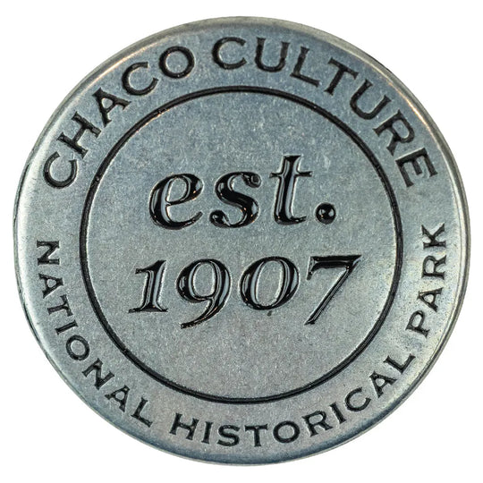 Collectible token with 'Chaco Culture National Historical Park' text