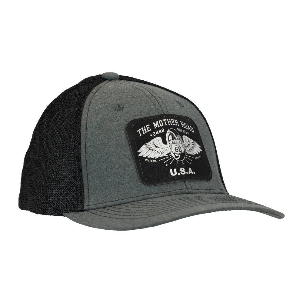 Route 66 Winged Wheel Mesh-Back Cap: Vintage Style