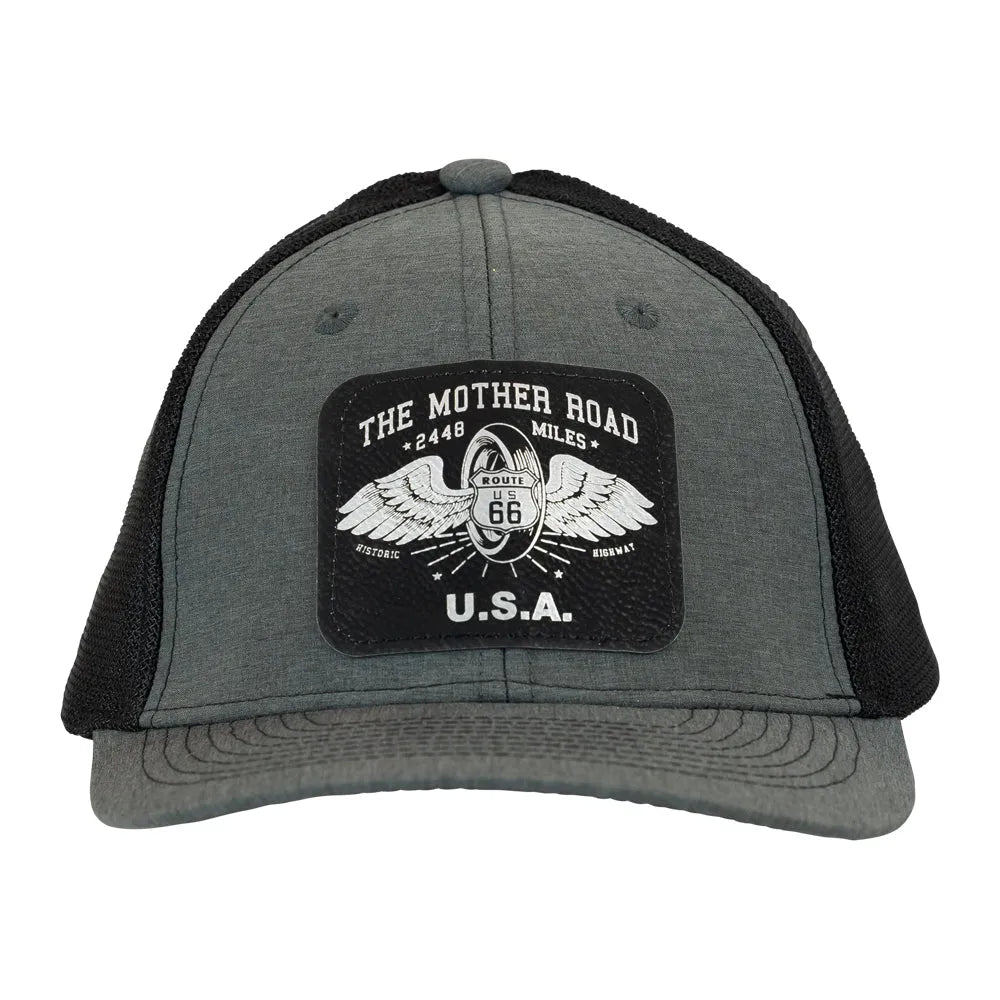 Route 66 Winged Wheel Mesh-Back Cap front view