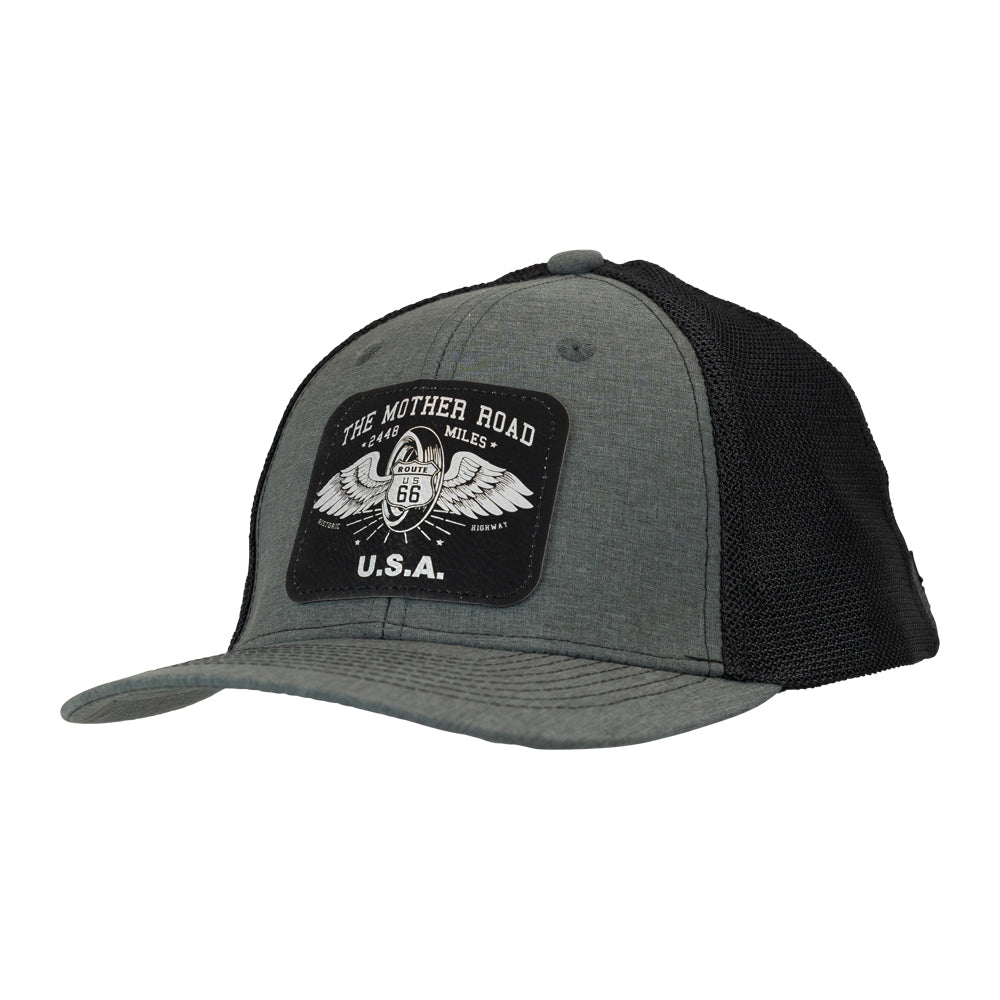 Route 66 Winged Wheel Mesh-Back Cap facing right