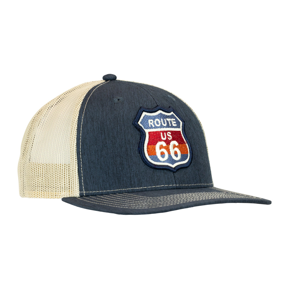 Route 66 Mesh-Back Cap - Road Sign facing left