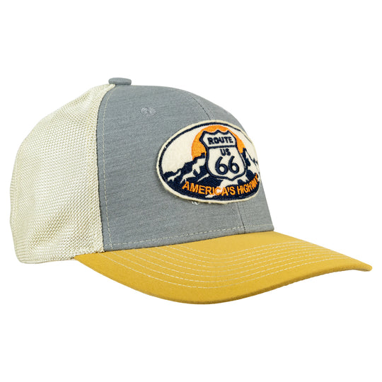 Route 66 Mesh Back Cap - America's Highway quarter turn left