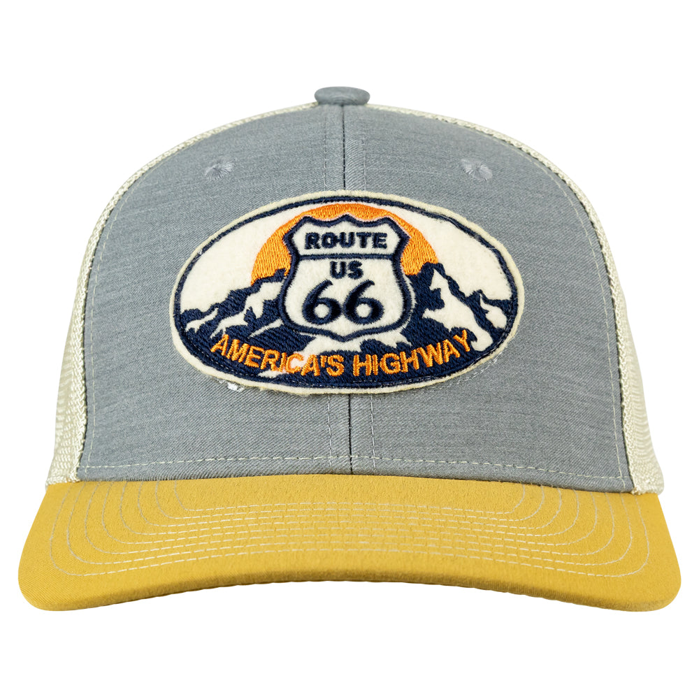 Route 66 Mesh Back Cap - America's Highway front view