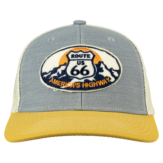 Route 66 Mesh Back Cap - America's Highway front view