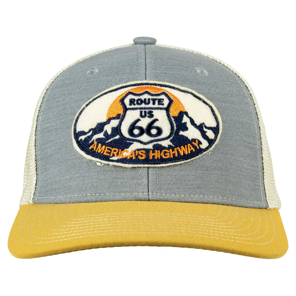 Route 66 Mesh Back Cap - America's Highway front view