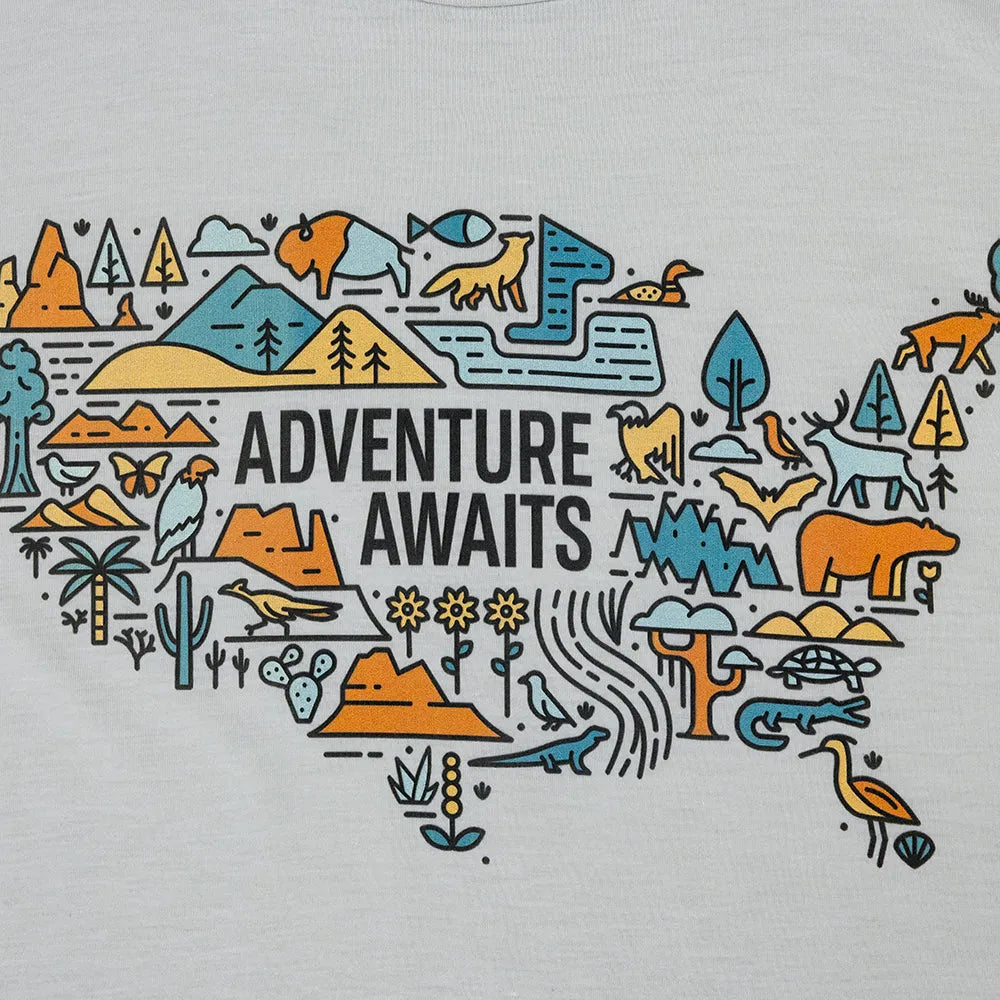 Adventure Awaits National Park T-Shirt Logo Detail