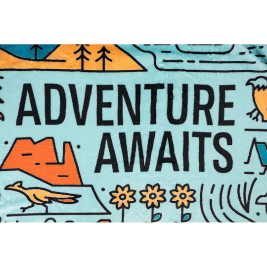 Adventure Awaits National Park Fleece Blanket