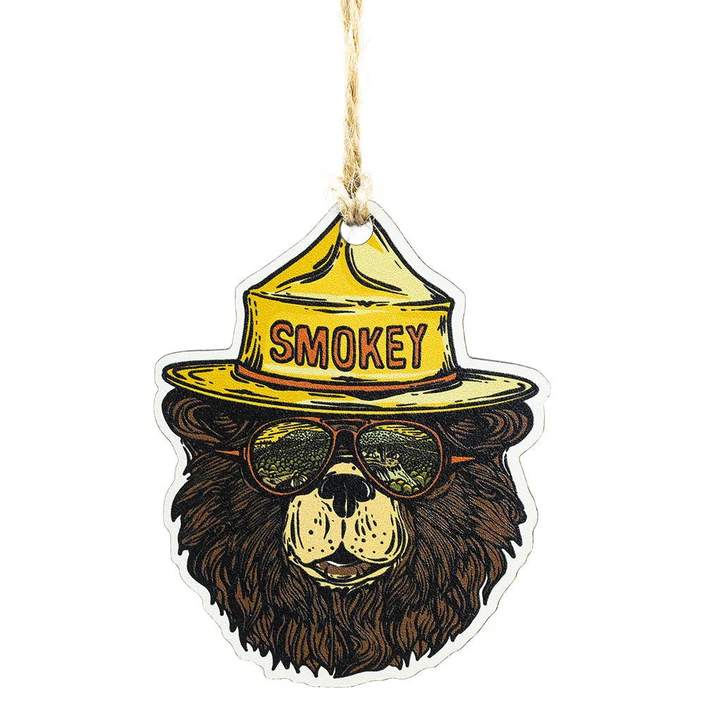 Smokey Bear Groovy Bear Ornament Front View