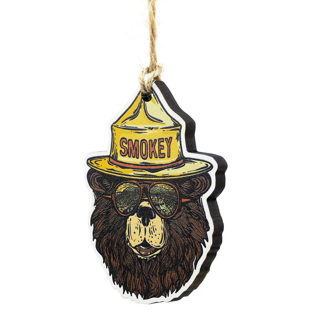 Smokey Bear Groovy Bear Ornament Facing Right