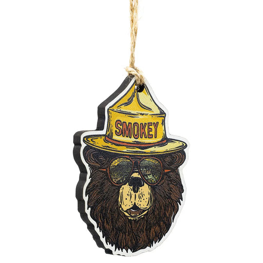 Smokey Bear Groovy Bear Ornament Facing Left