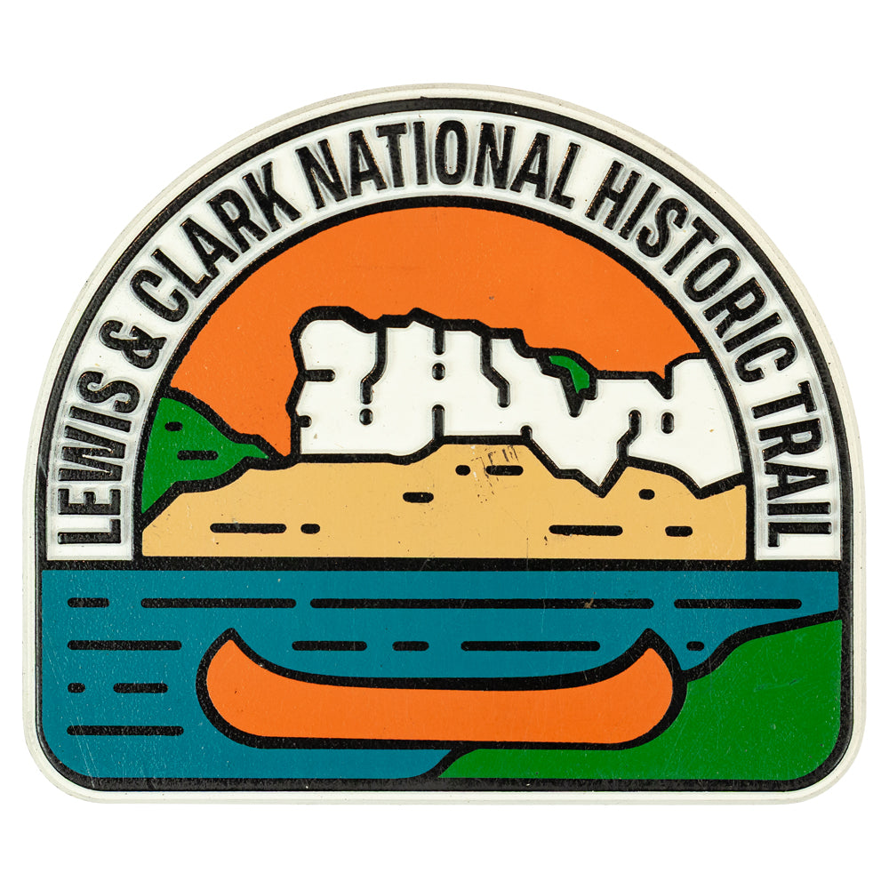 Lewis & Clark National Historic Trail Magnet - Fell Logo on a white background