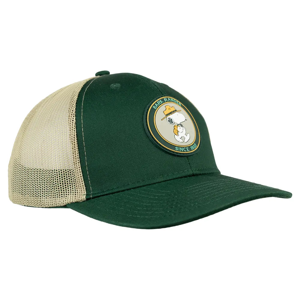 Peanuts Bark Ranger Mesh-Back Cap with patch quarter turn left