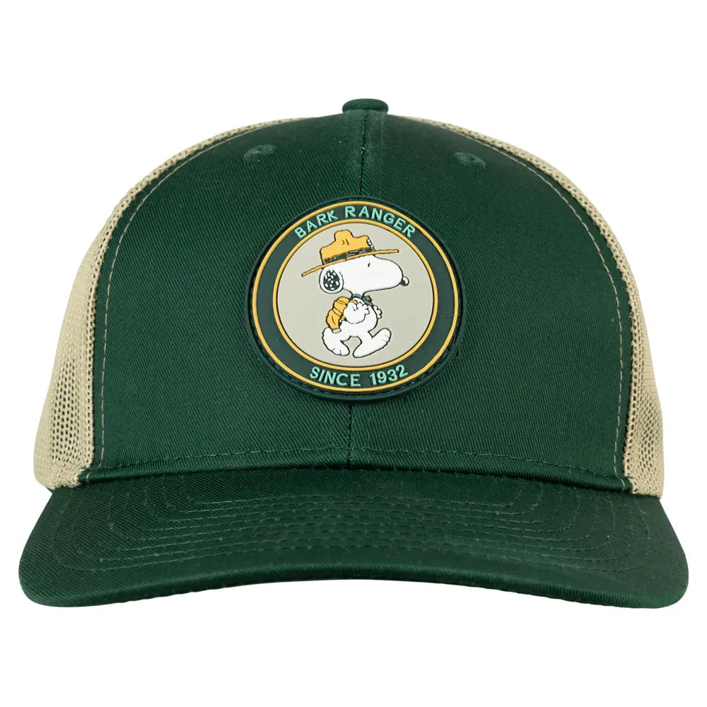 Peanuts Bark Ranger Mesh-Back Cap with patch front view