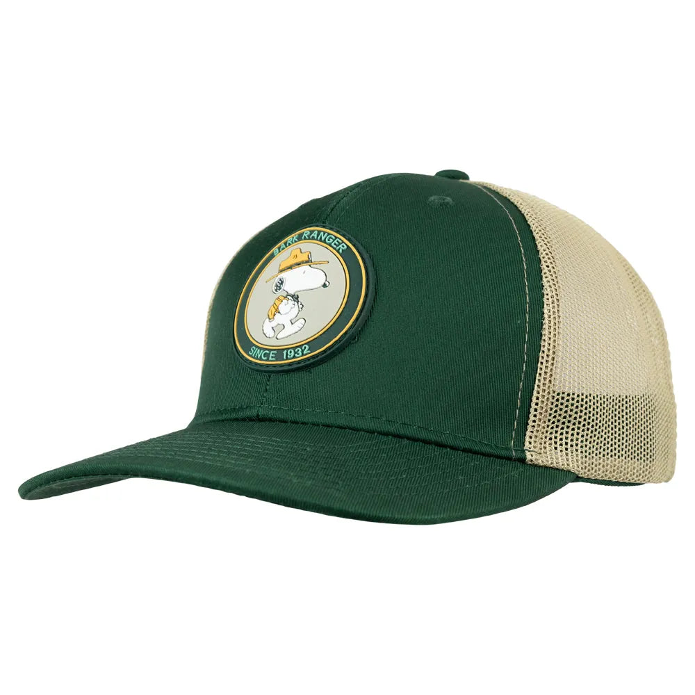 Peanuts Bark Ranger Mesh-Back Cap with patch quarter turn left