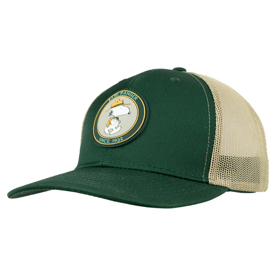 Peanuts Bark Ranger Mesh-Back Cap with patch quarter turn left