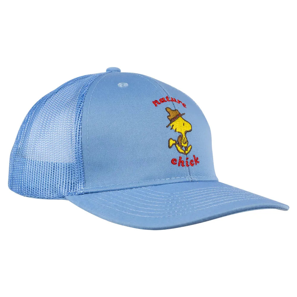 Peanuts Nature Chick Mesh-Back Cap in light blue quarter turn left