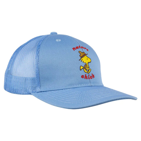 Peanuts Nature Chick Mesh-Back Cap in light blue quarter turn left