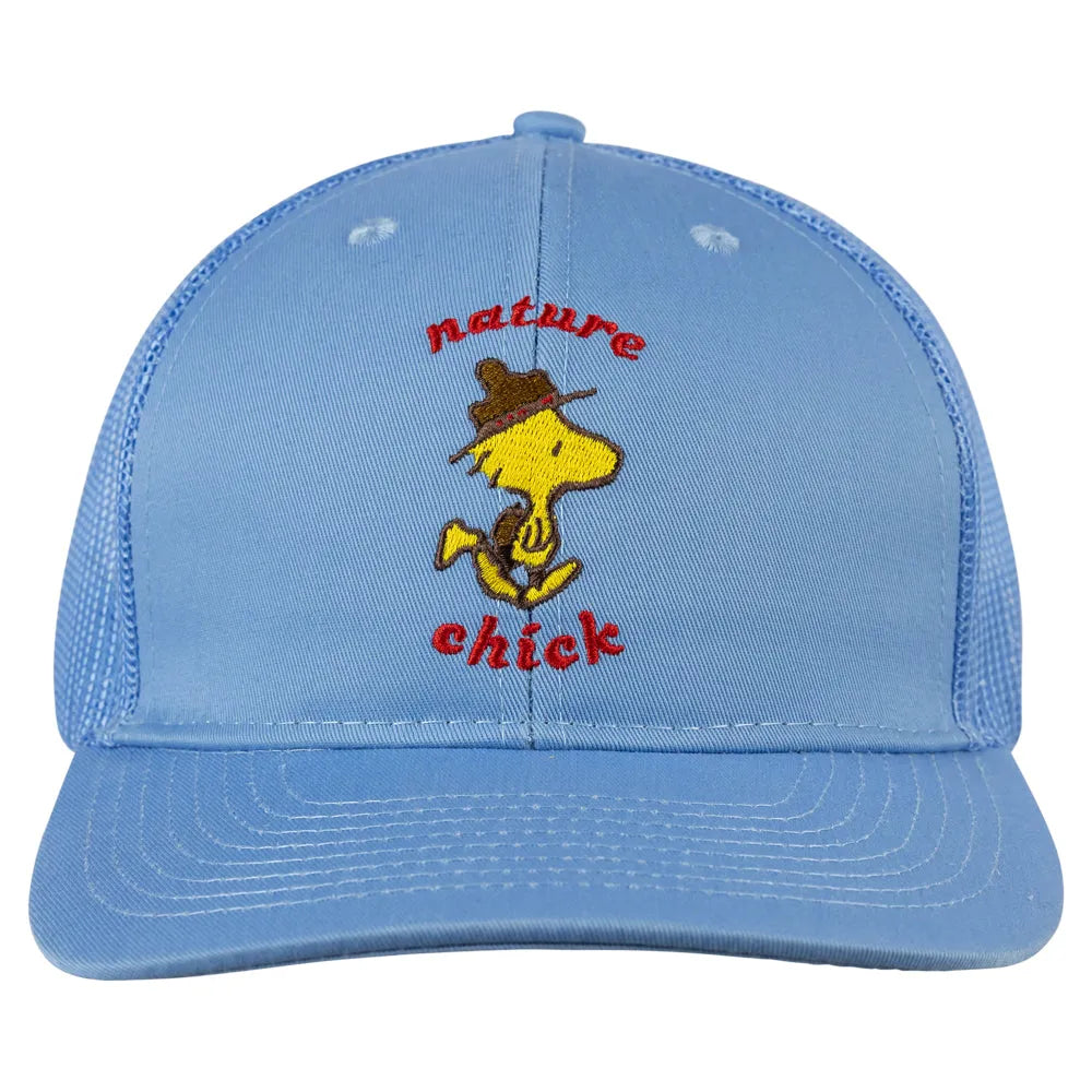 Peanuts Nature Chick Mesh-Back Cap in light blue front view