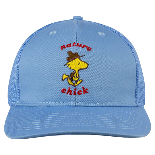 Peanuts Nature Chick Mesh-Back Cap in light blue front view