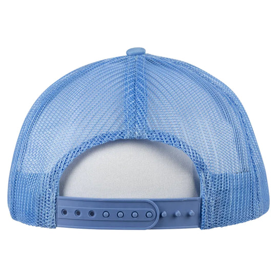 Peanuts Nature Chick Mesh-Back Cap in light blue back view showing plastic snap closure