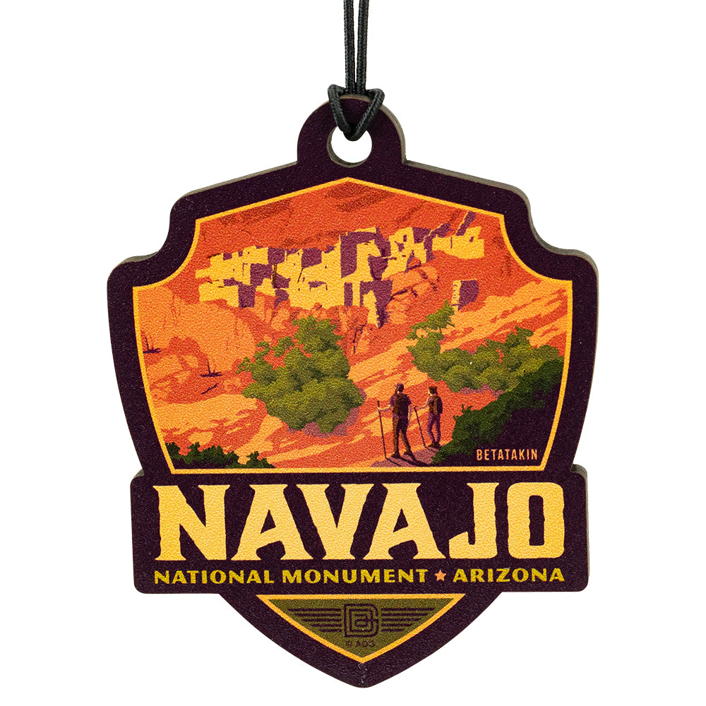 Navajo National Monument Ornament - ADG Badge Graphic on a white background