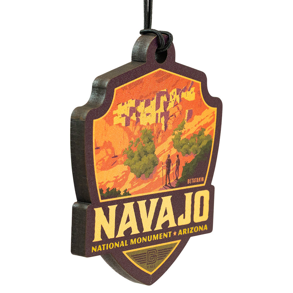 Navajo National Monument Ornament - ADG Badge Graphic 3/4 left view on a white background