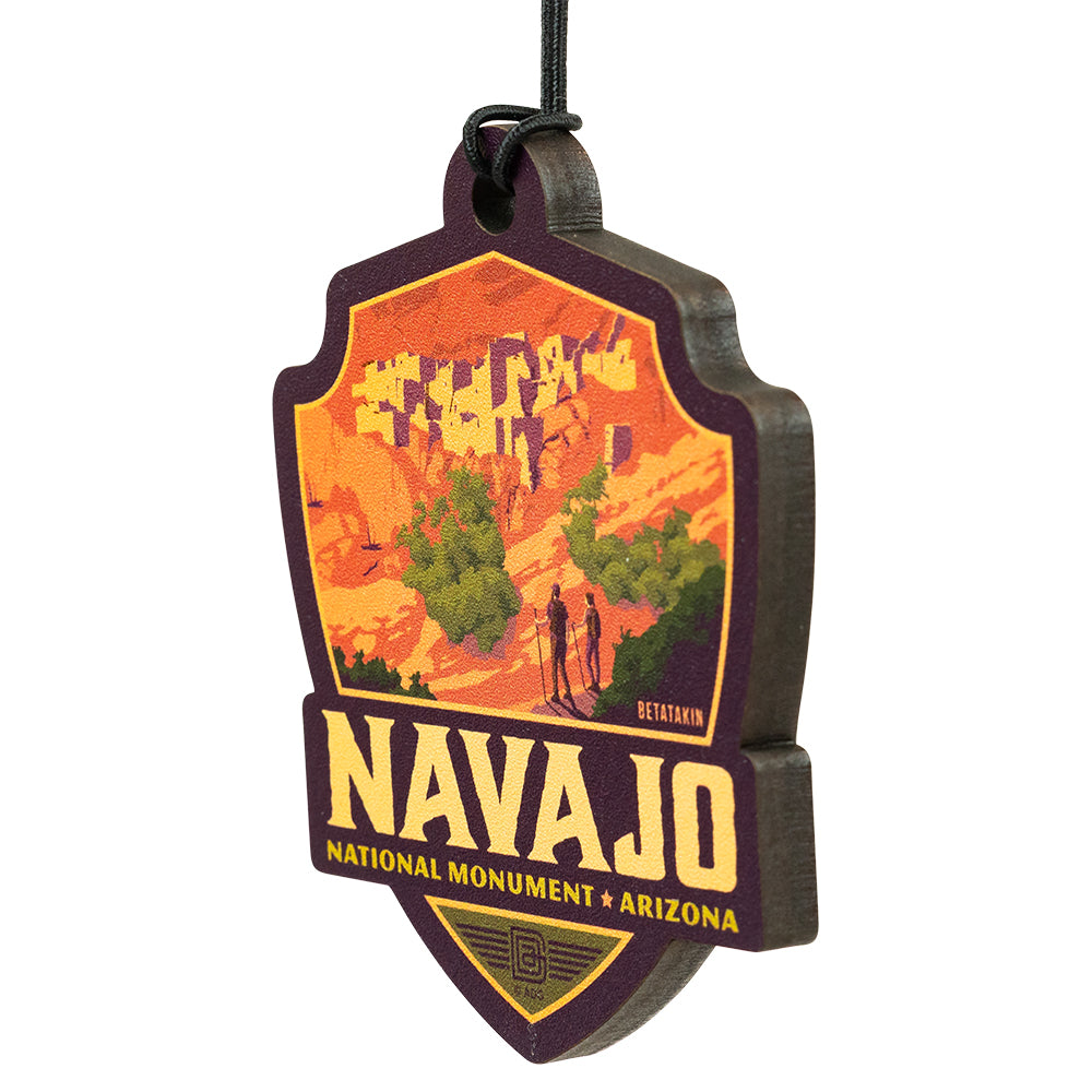 Navajo National Monument Ornament - ADG Badge Graphic 3/4 right view on a white background