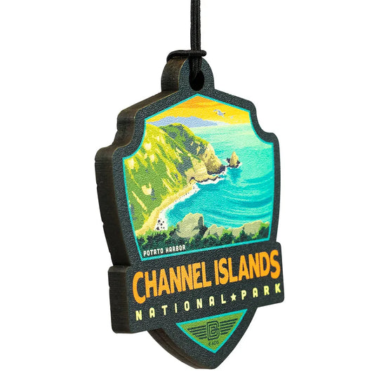 Channel Islands National Park badge ornament with scenic illustration on a white background