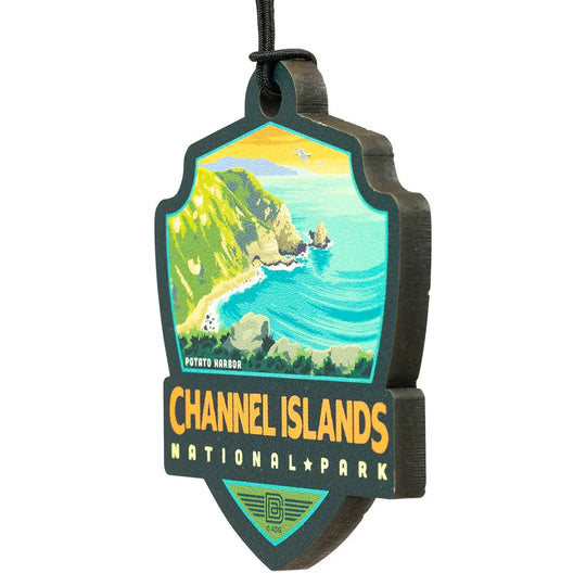 Channel Islands National Park badge ornament with scenic illustration on a white background