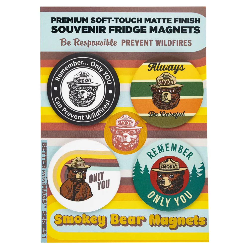 Smokey Bear Round Magnet Set Classic 1